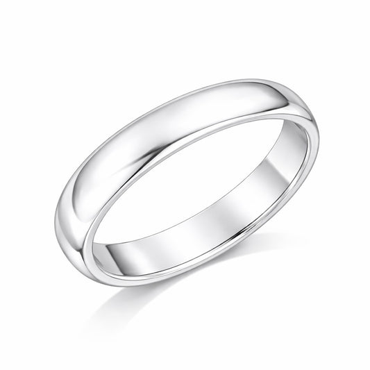 Court - 6mm Plain Polished Rounded Court Wedding Ring