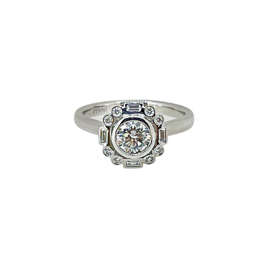 0.51ct Art Deco Halo Diamond Engagement Ring £3900.00