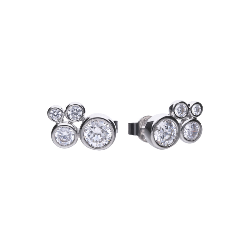 Silver Bubble Cubic Zirconia Stud Earrings £95.00
