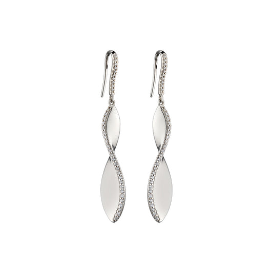 Silver Cubic Zirconia Twist Earrings £115.00
