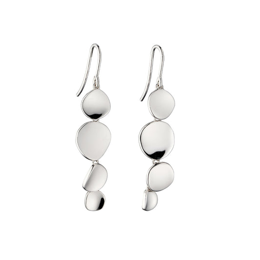 Silver Multi Organic Disc Hook Earrings £98.00