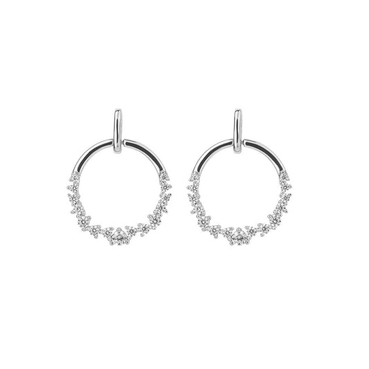 Silver Open Circle Cubic Zirconia Earrings £95.00