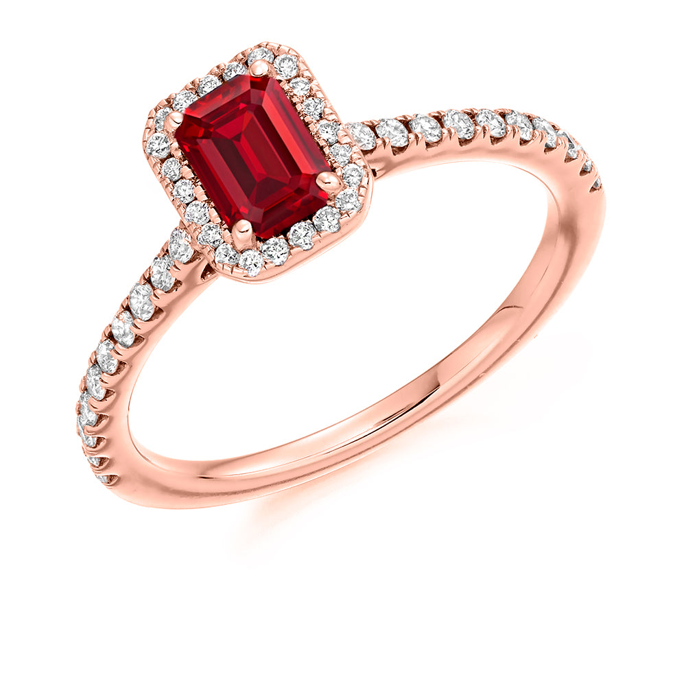 18ct 0.72ct Morganite & Diamond Ring £1090.00