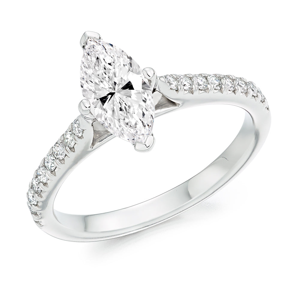 Marquise Four Claw Solitaire 2