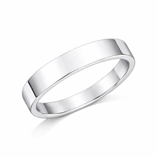 Flat Court - 6mm Plain Polished Flat Court Wedding Ring