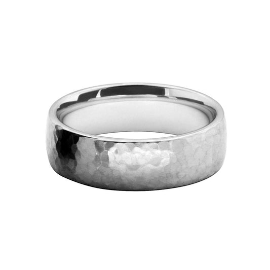 Mens Hammered Wedding Ring