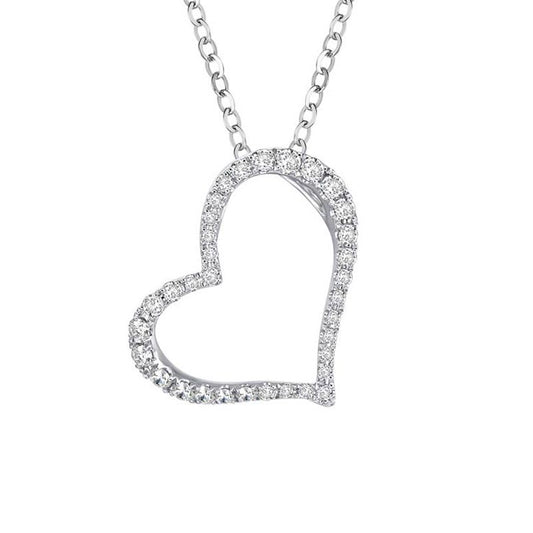18ct Gold 0.21ct Heart Necklace £795.00