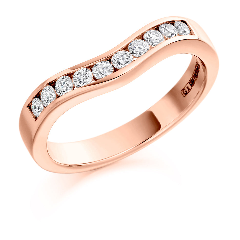 Gracie - 0.33ct Diamond Wedding Ring - Channel Set Shaped to Fit