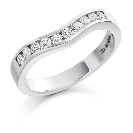 Gracie - 0.33ct Diamond Wedding Ring - Channel Set Shaped to Fit