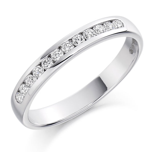 Yasmin - 0.25ct Diamond Wedding Ring - Channel Set Eternity