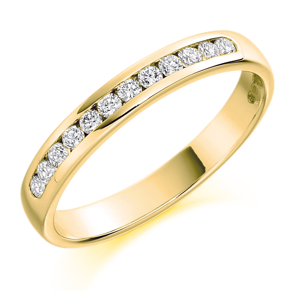 Yasmin - 0.25ct Diamond Wedding Ring - Channel Set Eternity