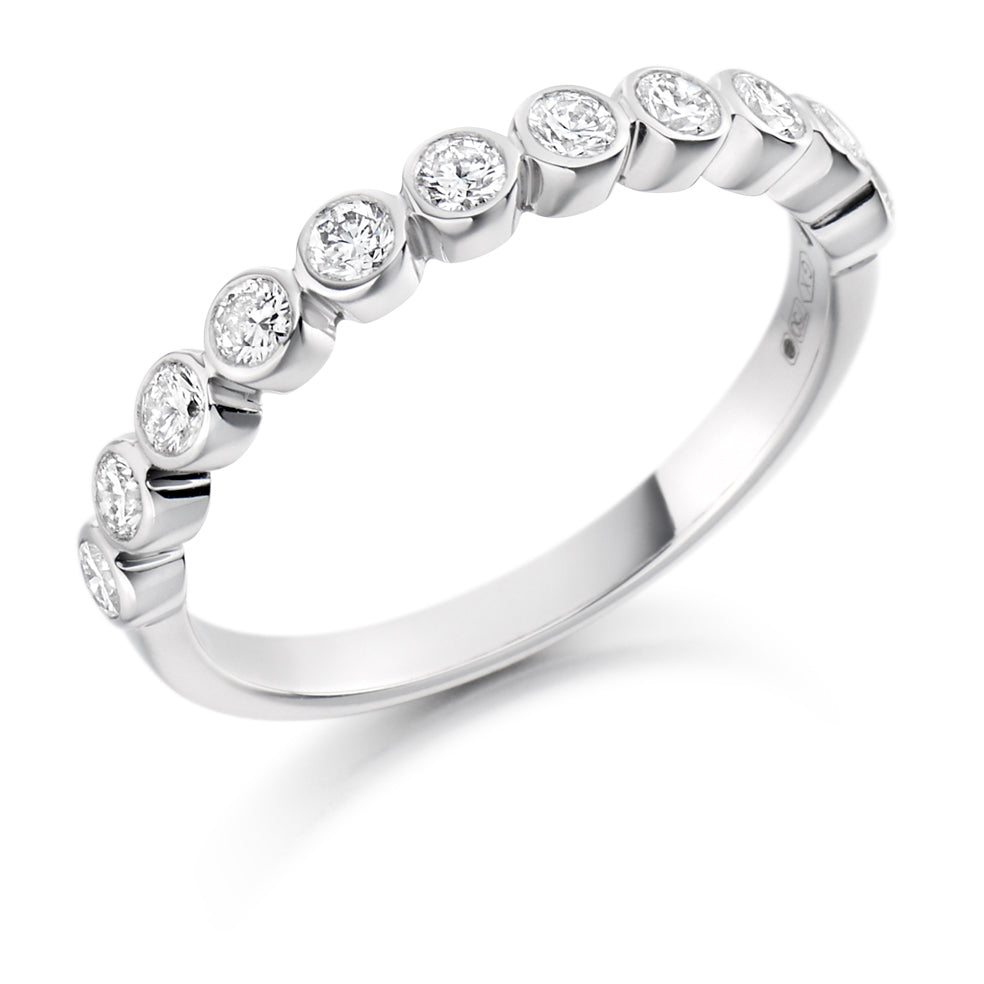 Verity - 0.50ct Diamond Wedding Ring - Rubover Set Eternity