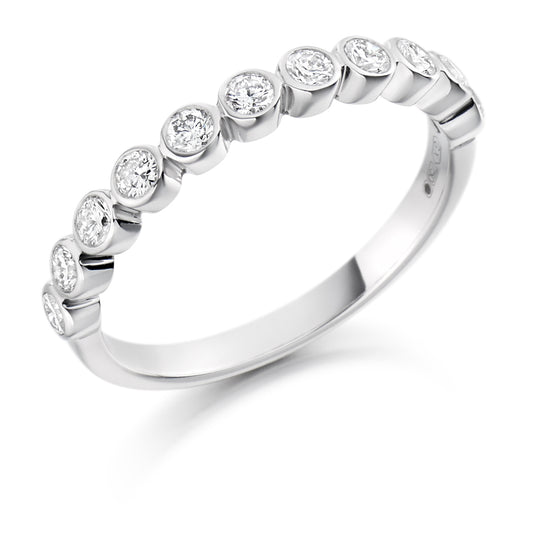 Verity - 0.50ct Diamond Wedding Ring - Rubover Set Eternity