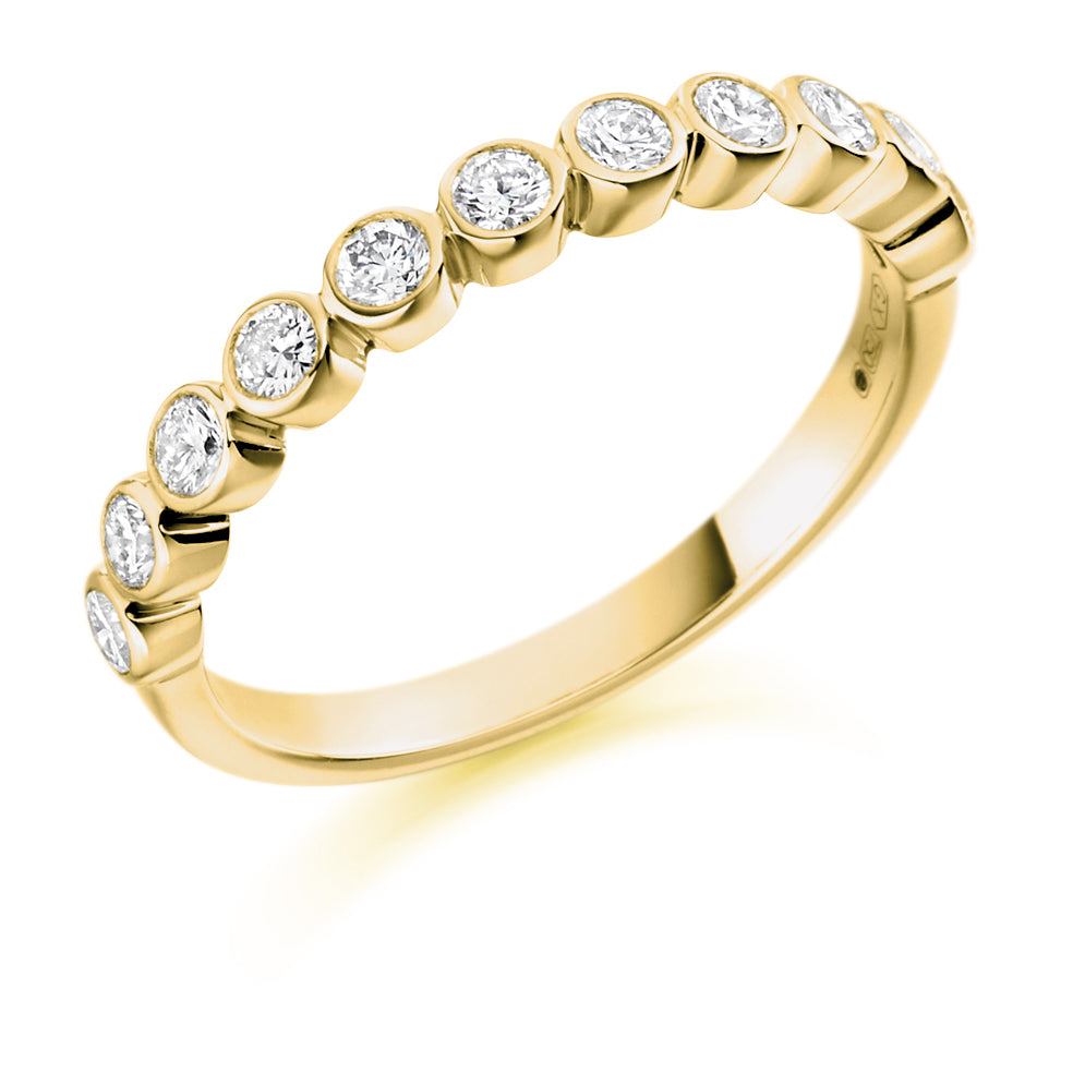 Verity - 0.50ct Diamond Wedding Ring - Rubover Set Eternity
