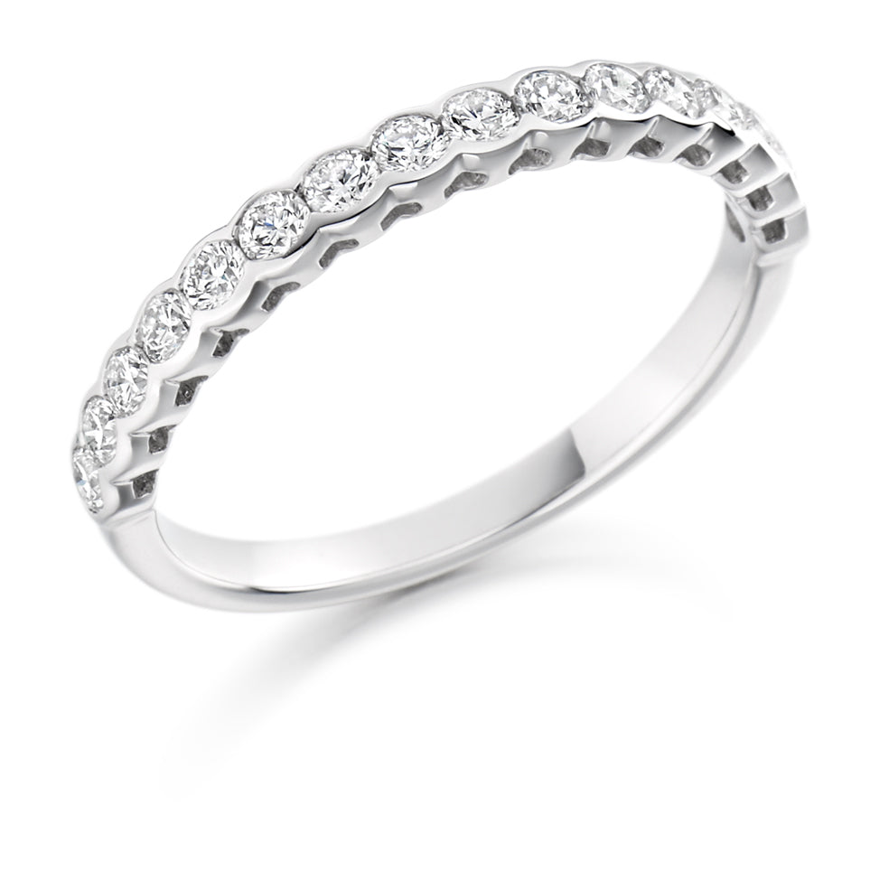 Rowan - 0.50ct Diamond Wedding Ring - Rubover Set Eternity