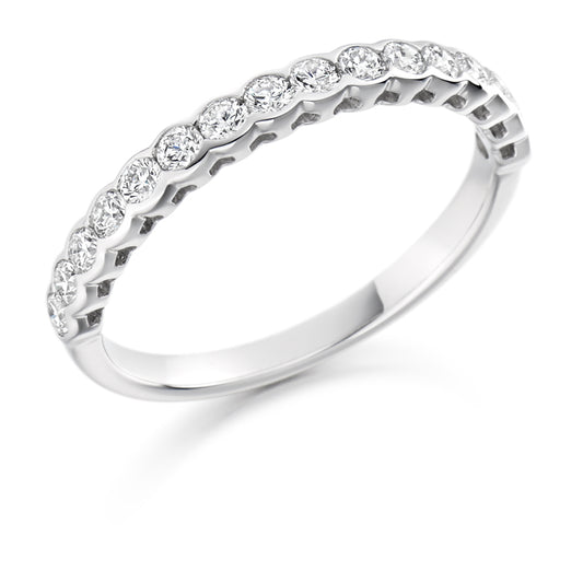 Rowan - 0.50ct Diamond Wedding Ring - Rubover Set Eternity