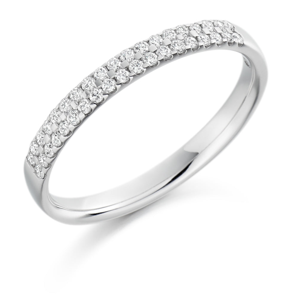 Lotus - 0.25ct Diamond Wedding Ring - Micro-Claw Set Eternity