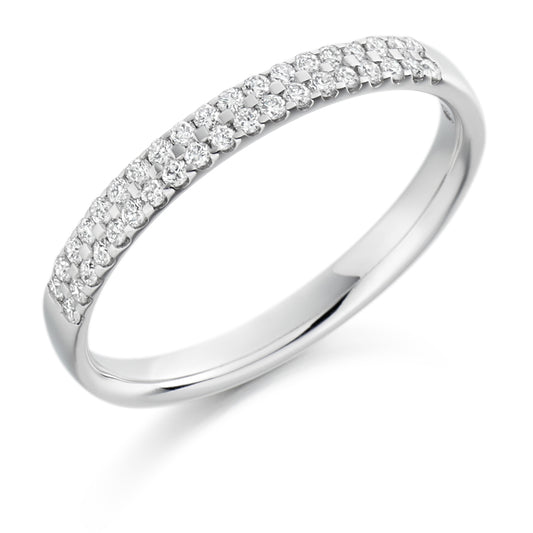 Lotus - 0.25ct Diamond Wedding Ring - Micro-Claw Set Eternity
