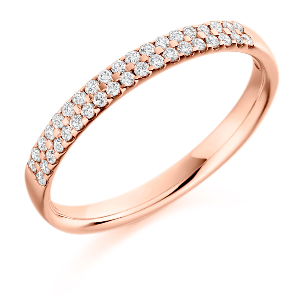 Lotus - 0.25ct Diamond Wedding Ring - Micro-Claw Set Eternity