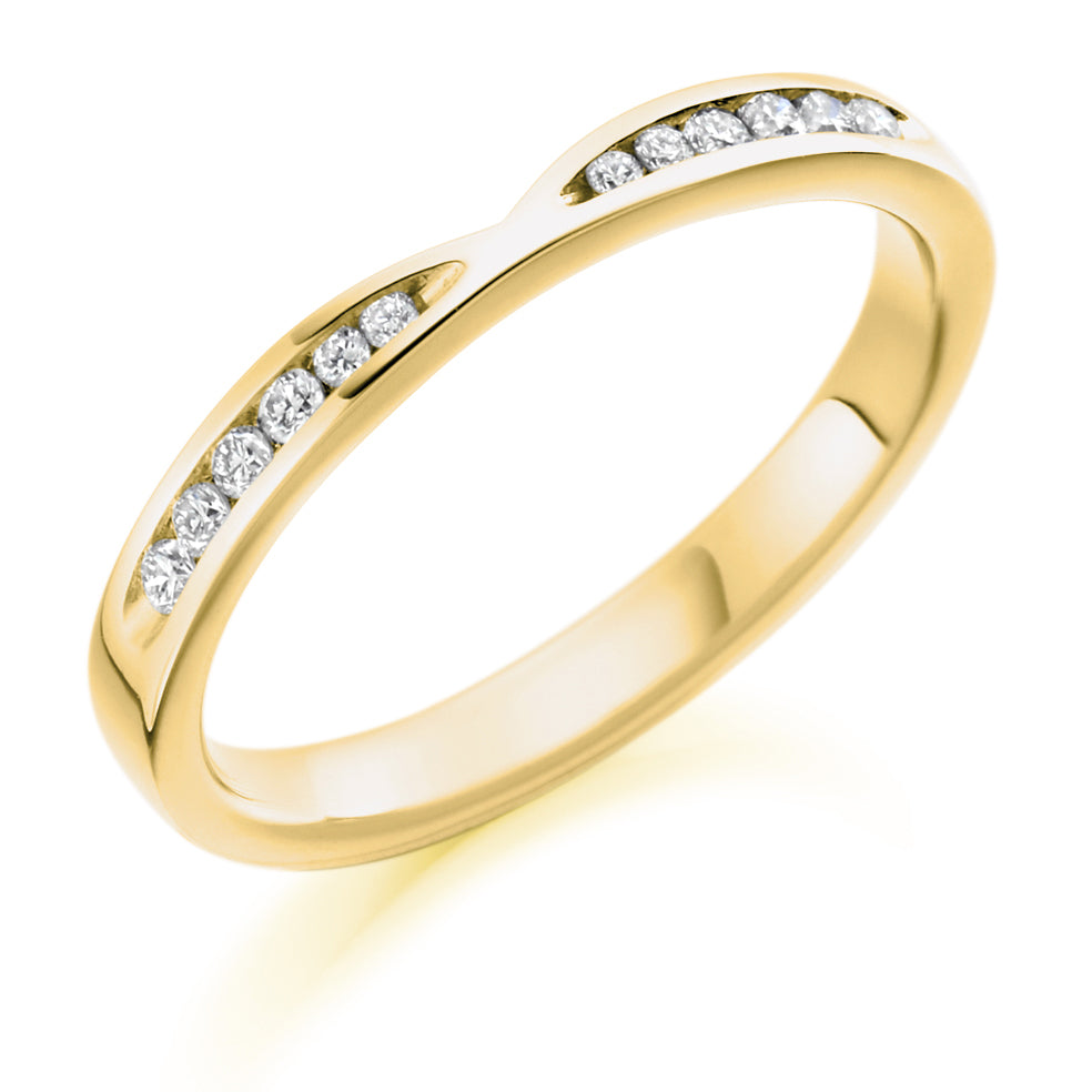 Violet - 0.20ct Diamond Wedding Ring - Channel Set Shaped to Fit