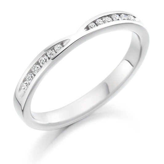 Violet - 0.20ct Diamond Wedding Ring - Channel Set Shaped to Fit