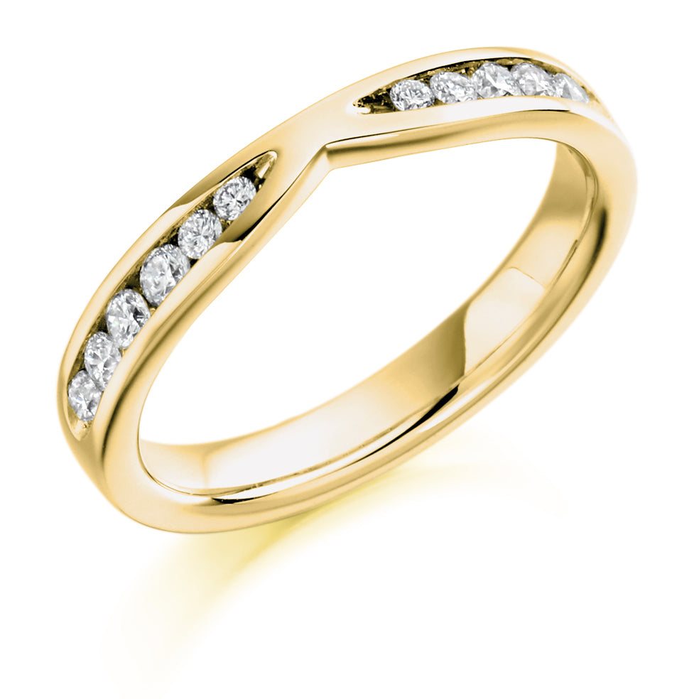 Georgia - 0.35ct Diamond Wedding Ring - Channel Set Shaped to Fit