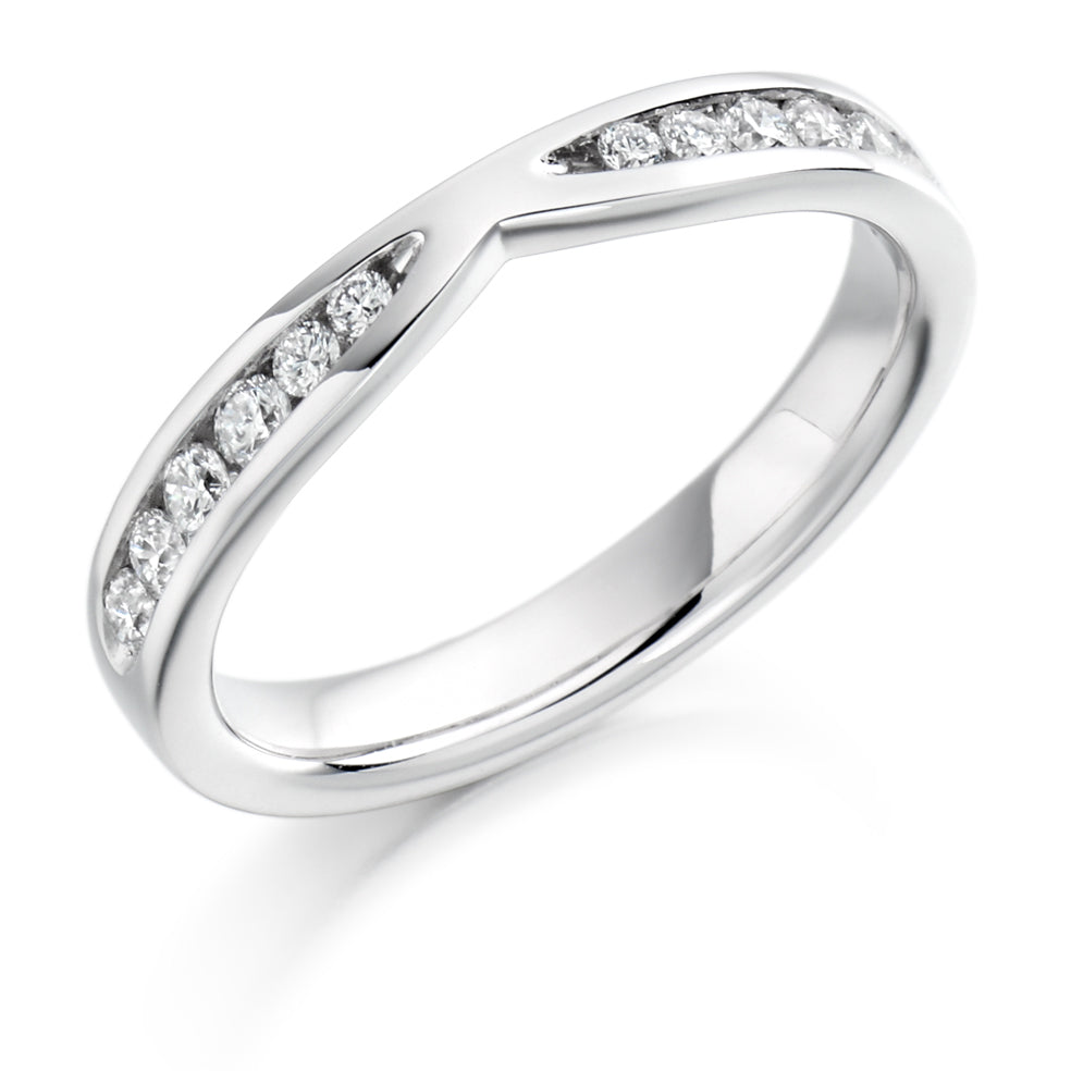 Georgia - 0.35ct Diamond Wedding Ring - Channel Set Shaped to Fit