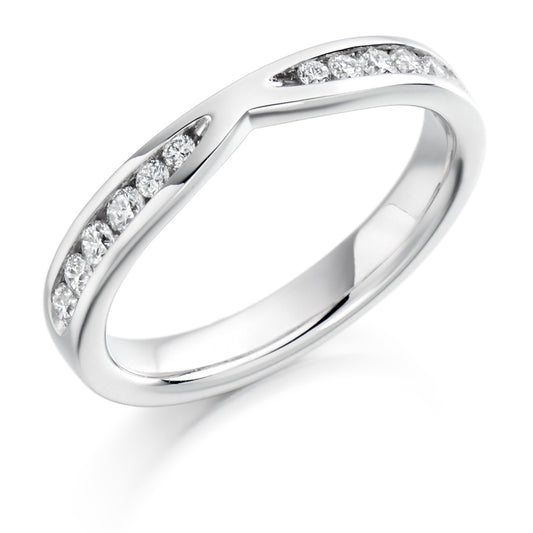 Georgia - 0.35ct Diamond Wedding Ring - Channel Set Shaped to Fit