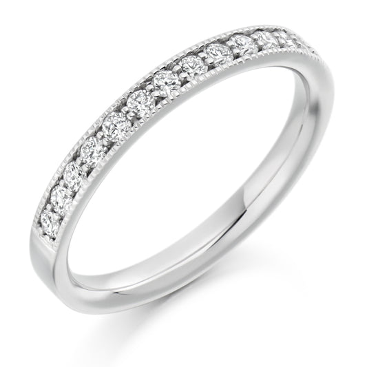 Paris - 0.33ct Diamond Wedding Ring - Grain Set Eternity