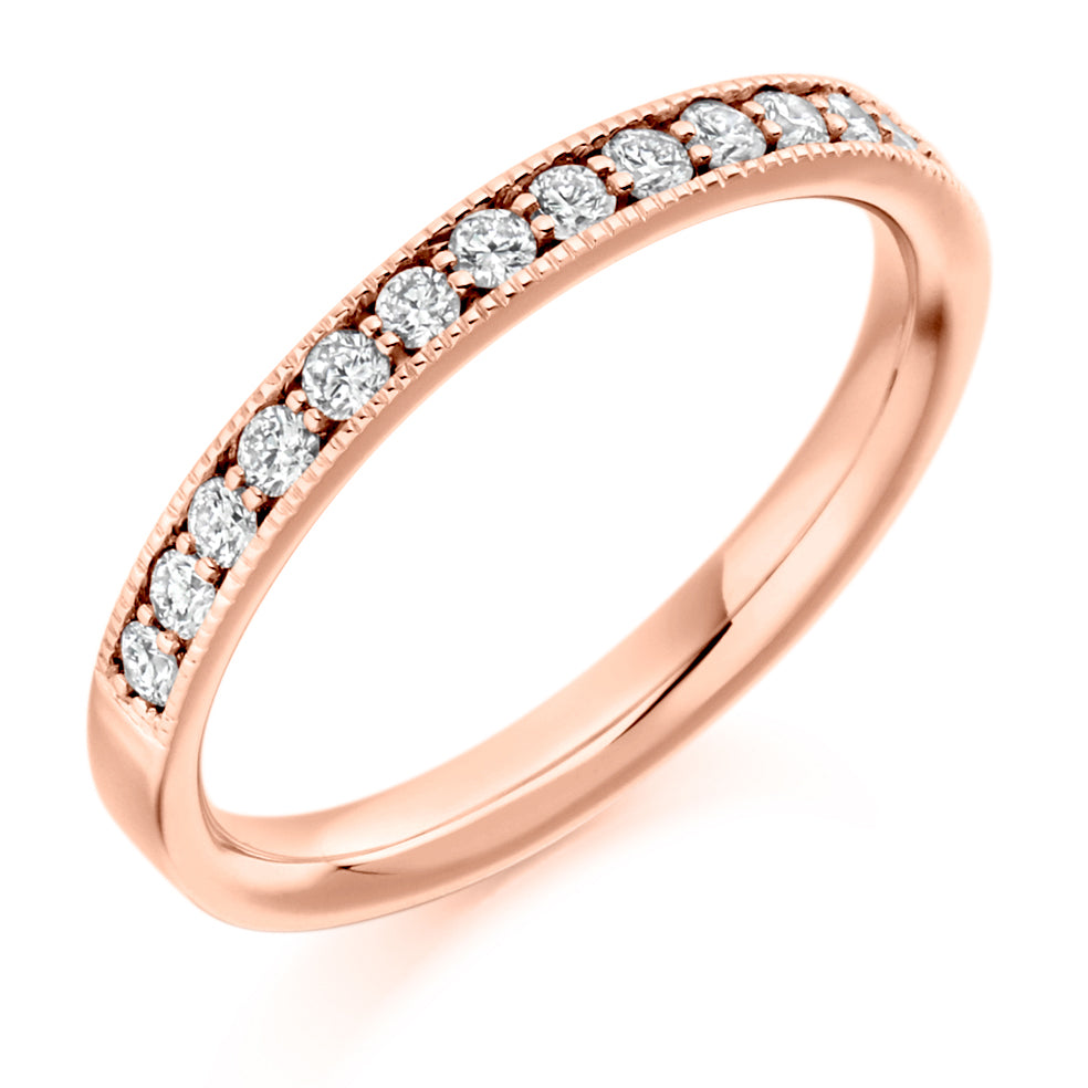 Paris - 0.33ct Diamond Wedding Ring - Grain Set Eternity