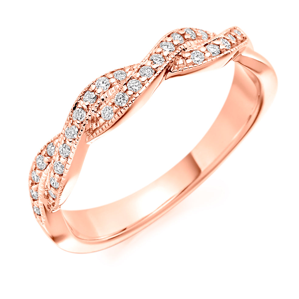 Noel - 0.20ct Diamond Wedding Ring - Decorative Twist