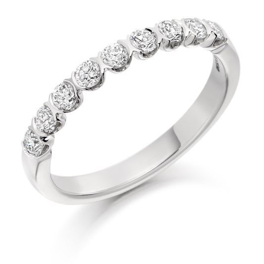 Livia - 0.50ct Diamond Wedding Ring - Bar Set Eternity