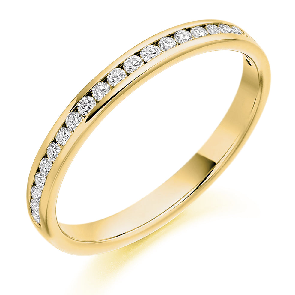 Olivia - 0.25ct Diamond Wedding Ring - Channel Set Eternity