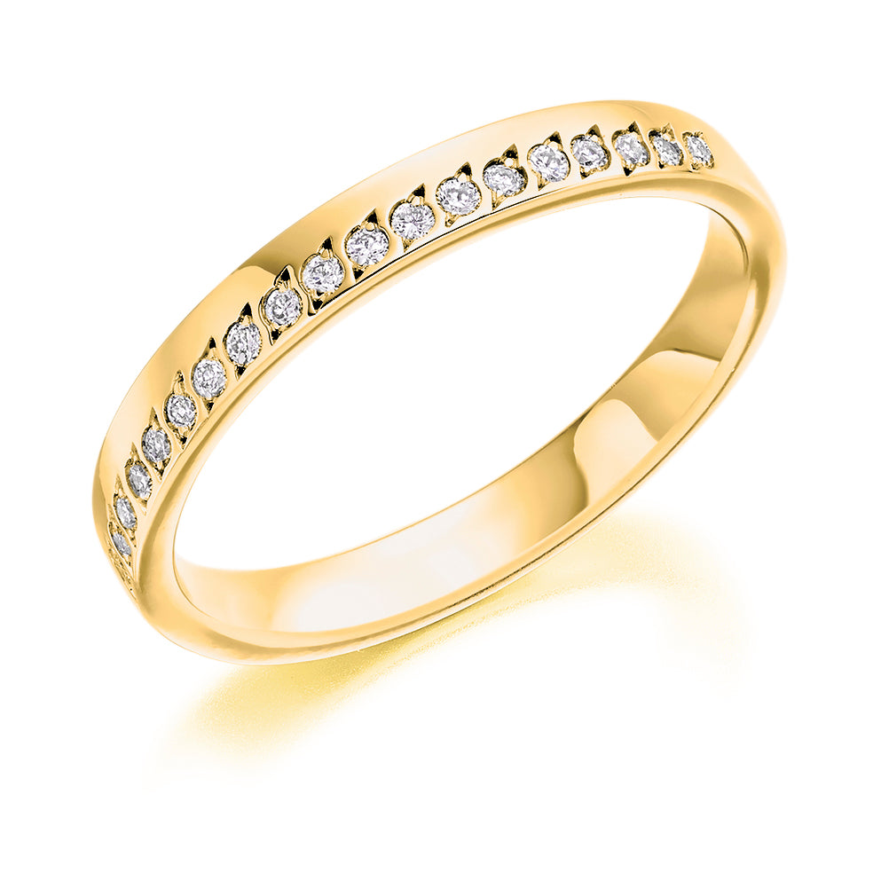 Reina - 0.15ct Diamond Wedding Ring - Flush Set Eternity