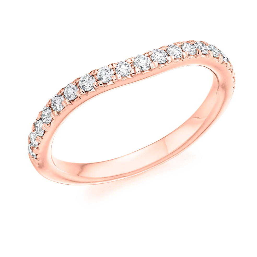 Orla - 0.35ct Diamond Wedding Ring - Micro-Claw Set Shaped to Fit