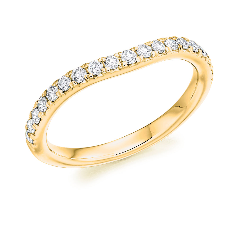 Orla - 0.35ct Diamond Wedding Ring - Micro-Claw Set Shaped to Fit