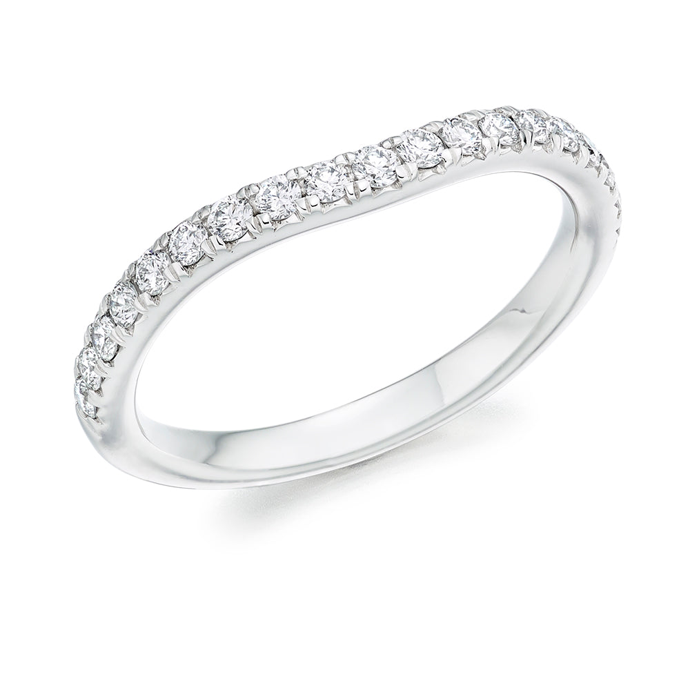 Orla - 0.35ct Diamond Wedding Ring - Micro-Claw Set Shaped to Fit