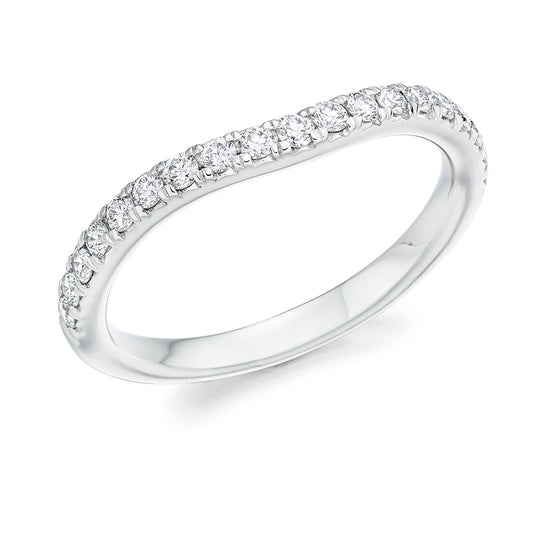 Orla - 0.35ct Diamond Wedding Ring - Micro-Claw Set Shaped to Fit