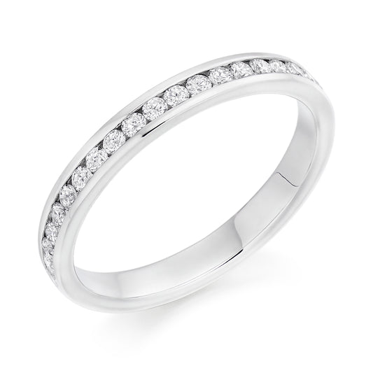 Amelia - 0.33ct Diamond Wedding Ring - Channel Set Eternity