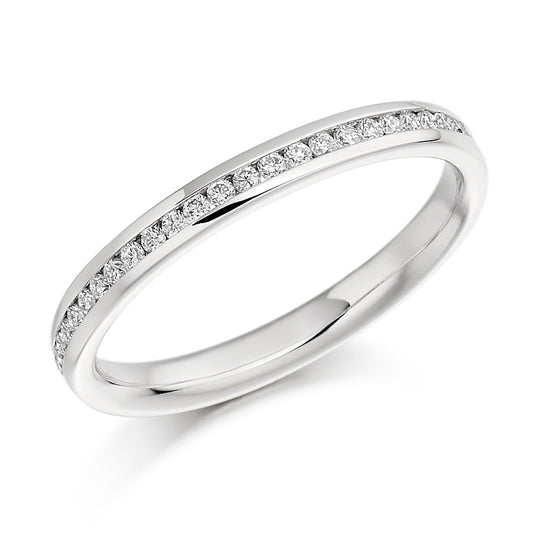 Aisha - 0.15ct Diamond Wedding Ring - Channel Set Eternity