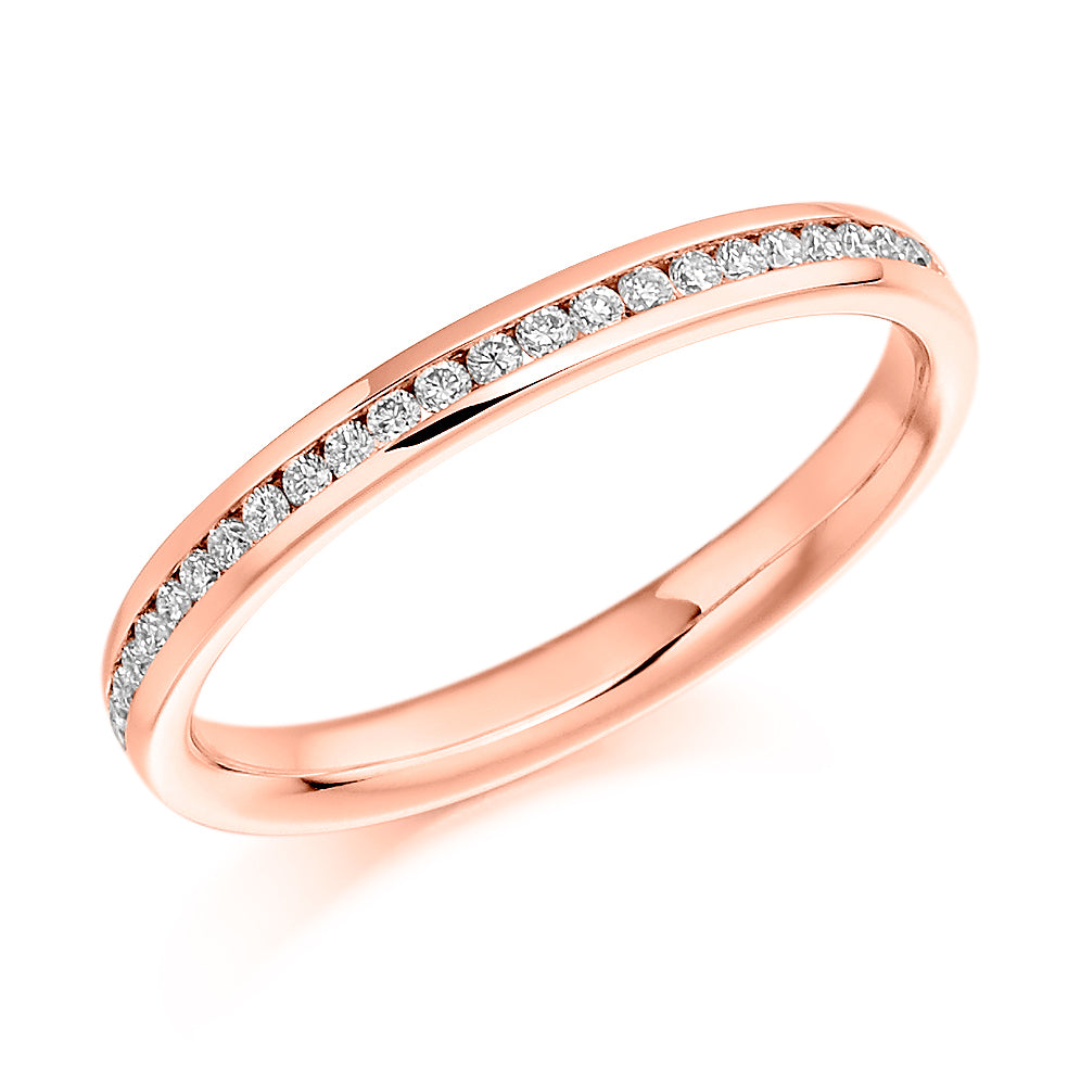 Aisha - 0.15ct Diamond Wedding Ring - Channel Set Eternity