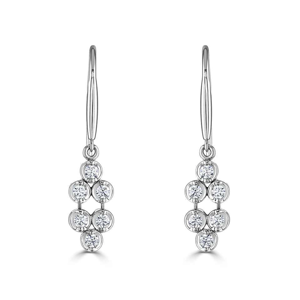 0.30ct Diamond Double Row Dot Earrings £1015.00