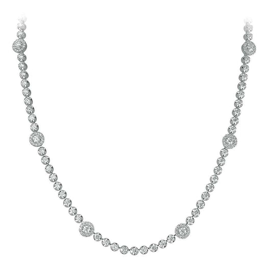4.30ct Halo Single Row Necklace £7500.00