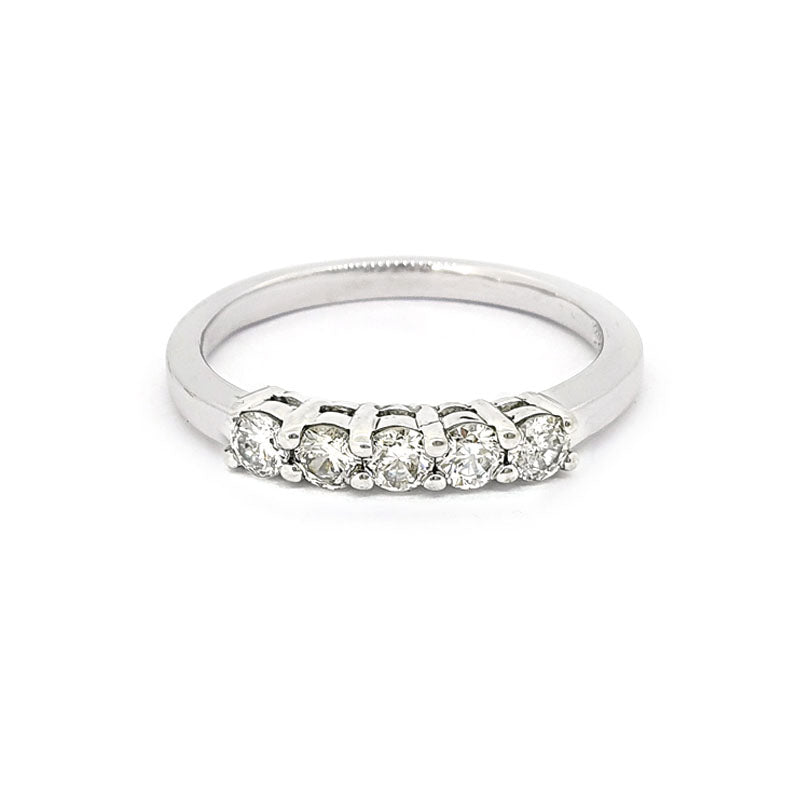 9ct White Gold 0.35ct 5 Stone Diamond Ring £990.00