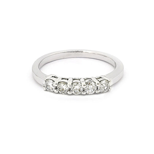 9ct White Gold 0.35ct 5 Stone Diamond Ring £990.00