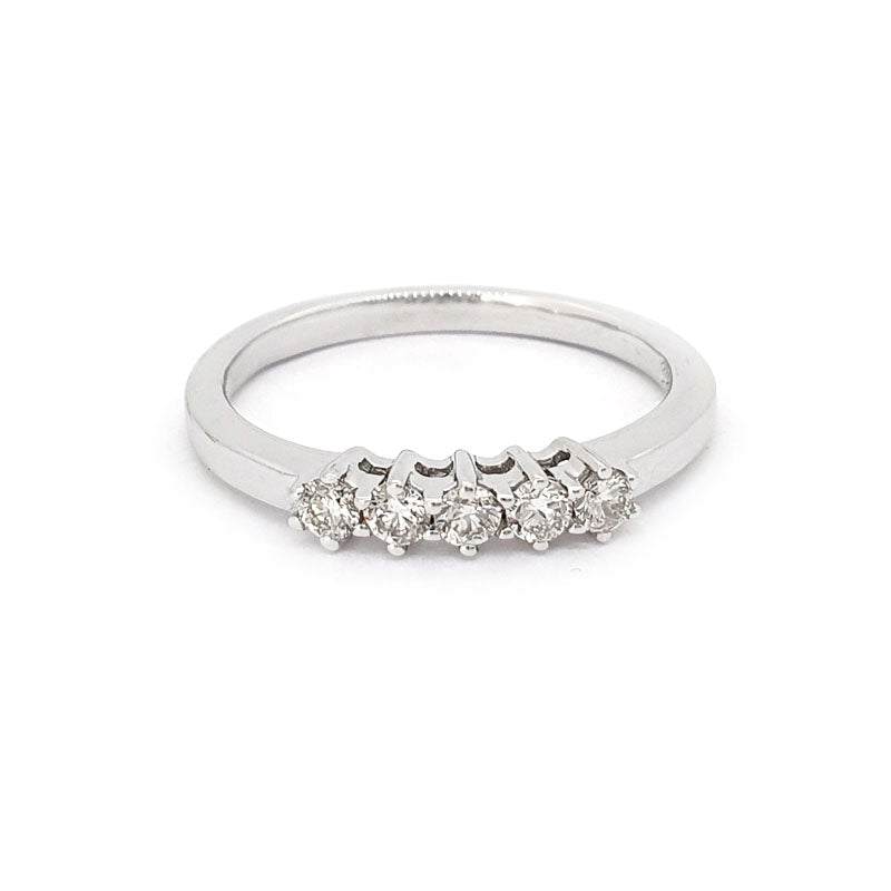 9ct White Gold 0.23ct 5 Stone Diamond Ring £645.00