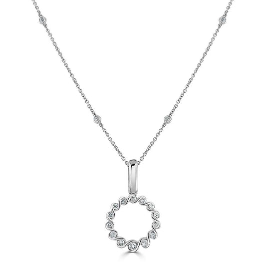 0.10ct Diamond Ribbon Pendant £445.00