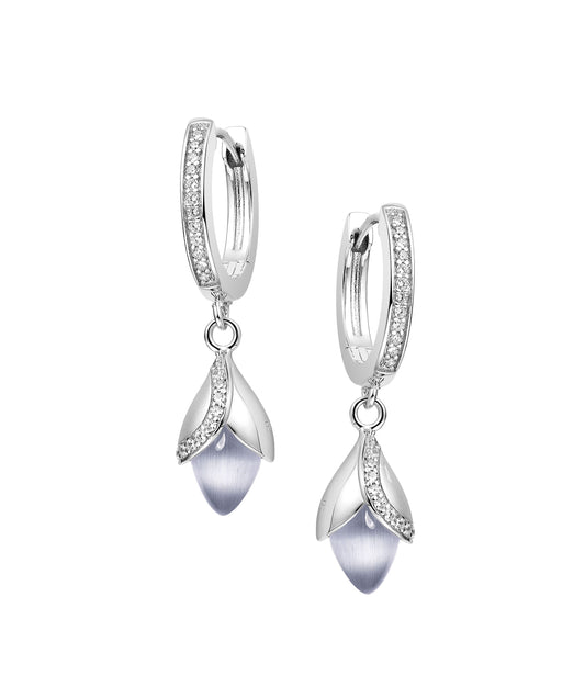 Magnolia Hoop Earrings Grey £180.00