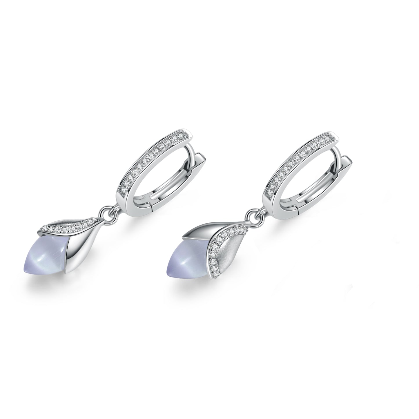 Magnolia Hoop Earrings Grey £180.00