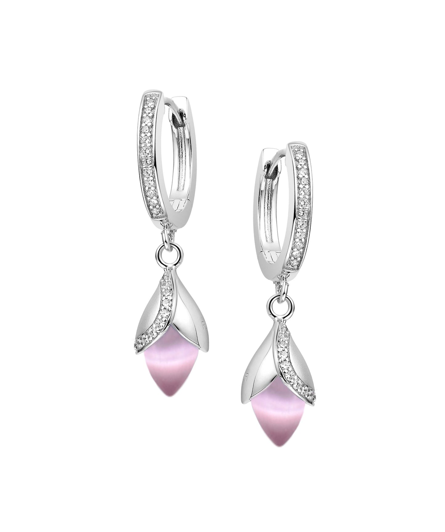 Magnolia Hoop Earrings Pink £180.00